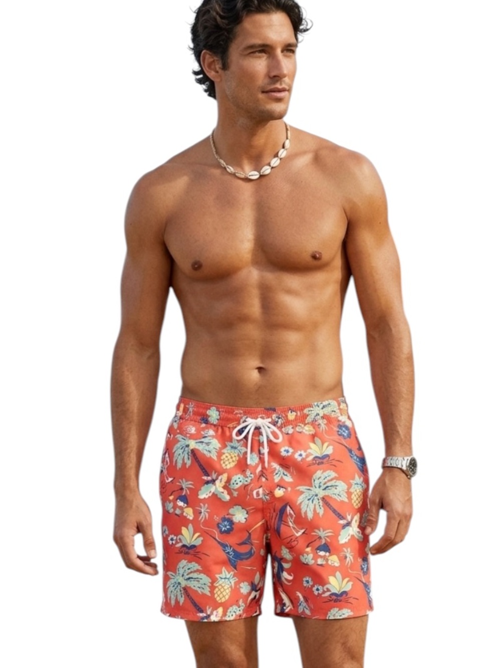 Polo Ralph Lauren Tropical Swim Trunks | Coastal Cabana Retro Board Shorts M
O